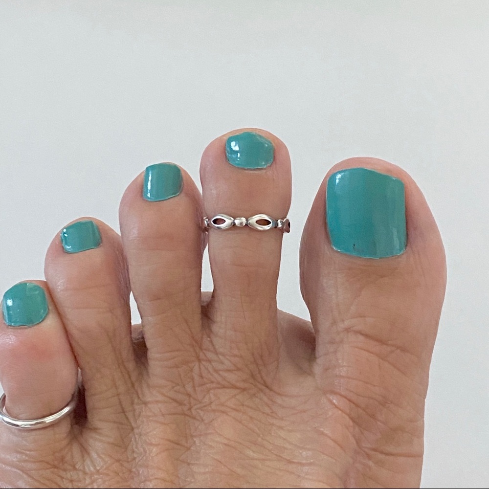 Sterling Silver Bows Toe Ring, Silver Ring - image 1